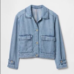 GAP Jean Denim Utility Jacket Large Brand New